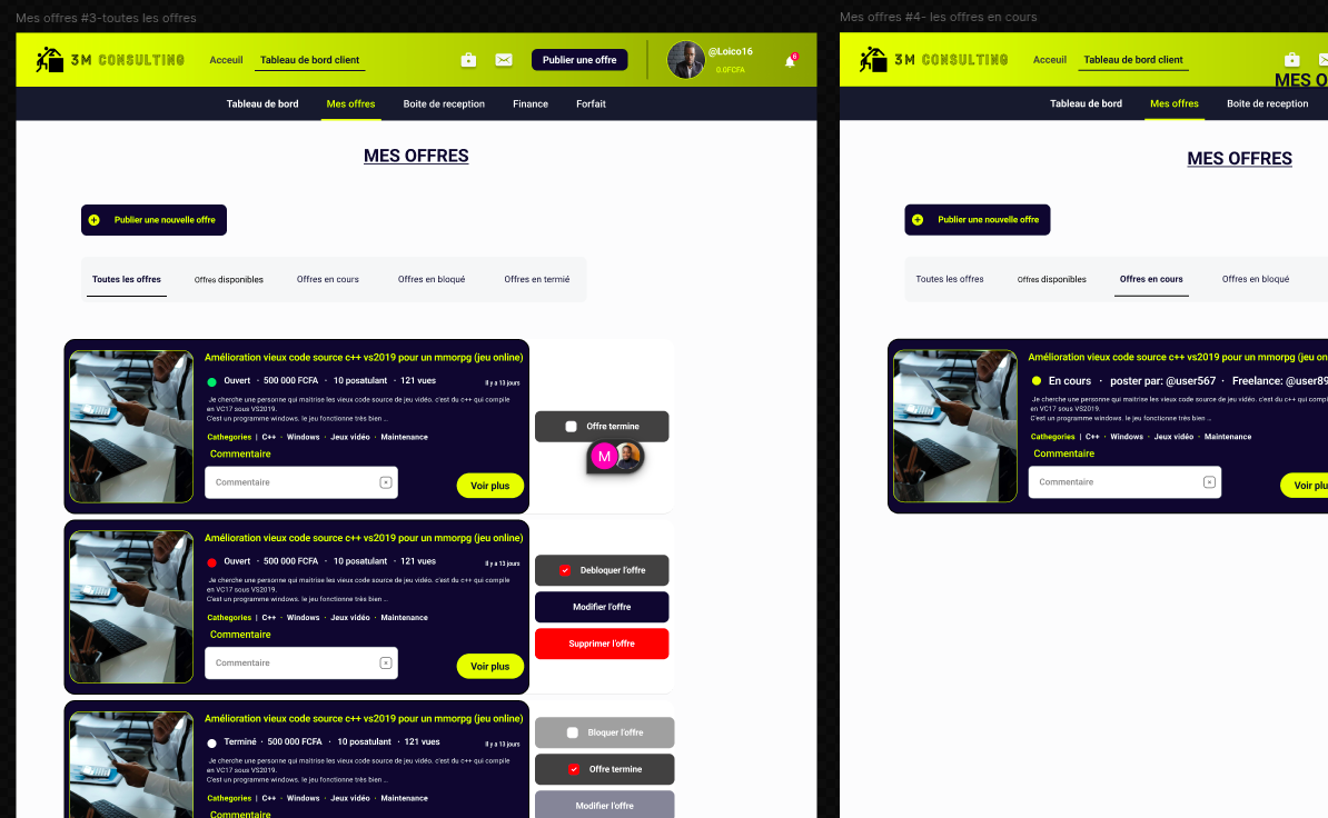 Design of 3MConsulting plateform